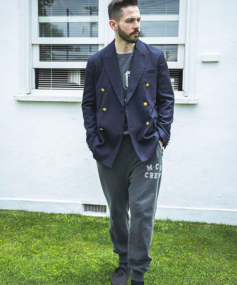 MR.OLIVE / PREMIUM WOOL SAXONY / BOUBLE BREASTED BLAZER ミスターオリーブ/プレミアムウールサキソニー / ダブルブレスト ブレザー